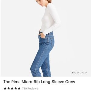 The Pima Micro-Rib Long-Sleeve Crew